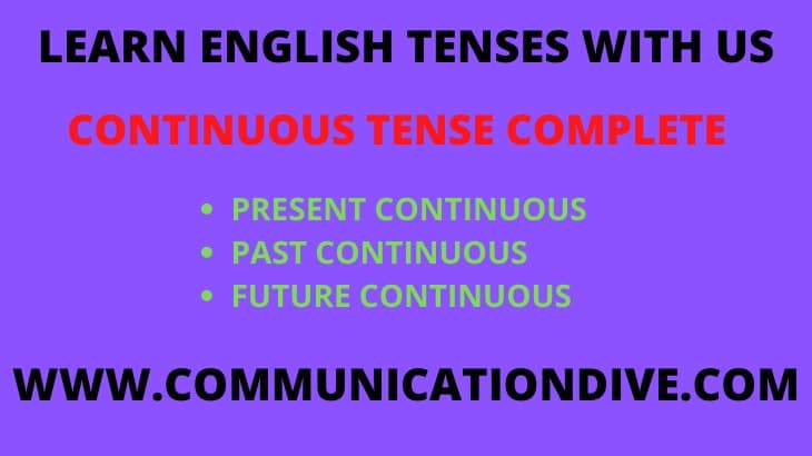 PRESENT CONTINUOUS TENSE